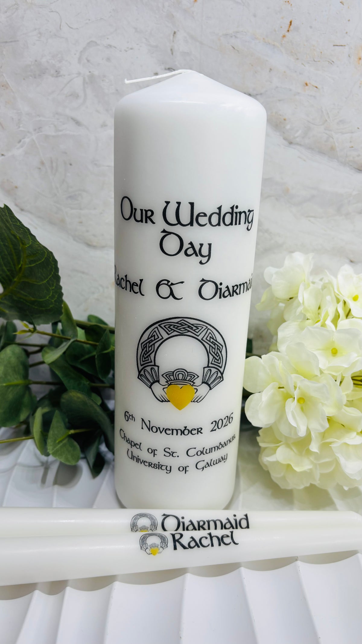 Claddagh Ring Wedding Unity Candles