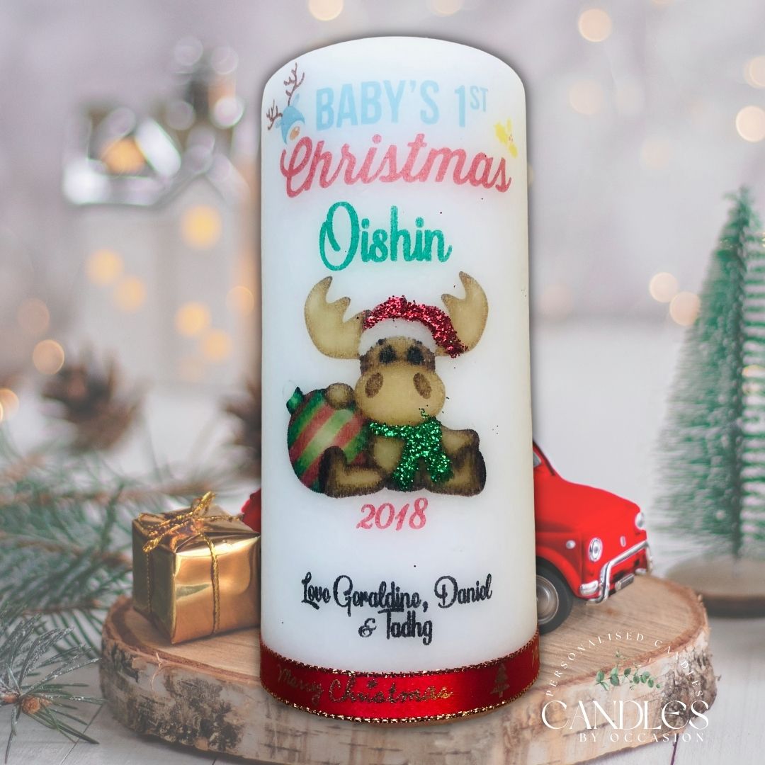 Baby's First Christmas Reindeer Candle - Candles by Occasion