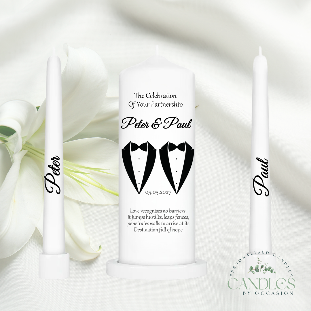 Tied in Love Same Sex Wedding Unity Candles