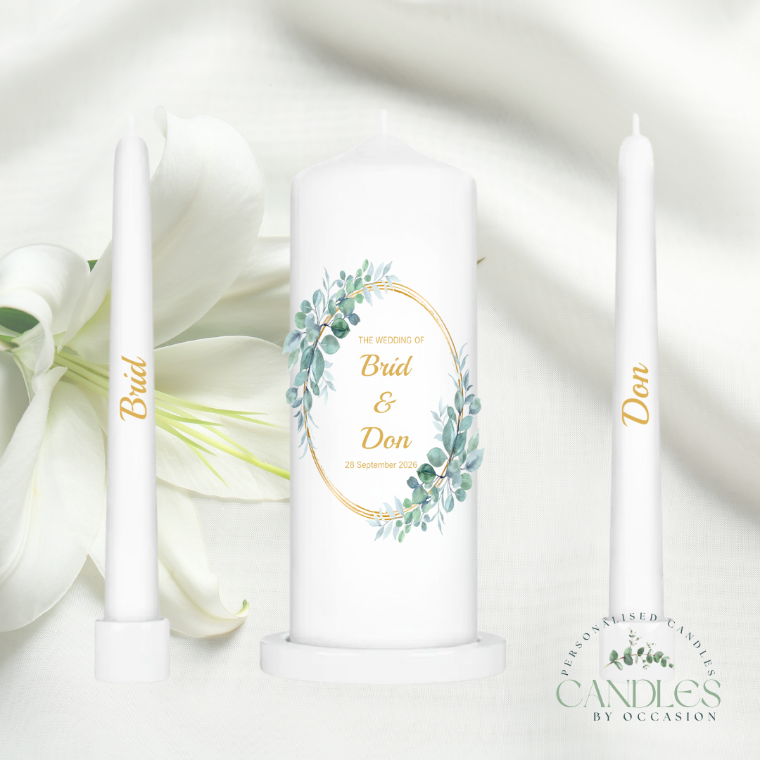 Evergreen Blessing Wedding Unity Candles