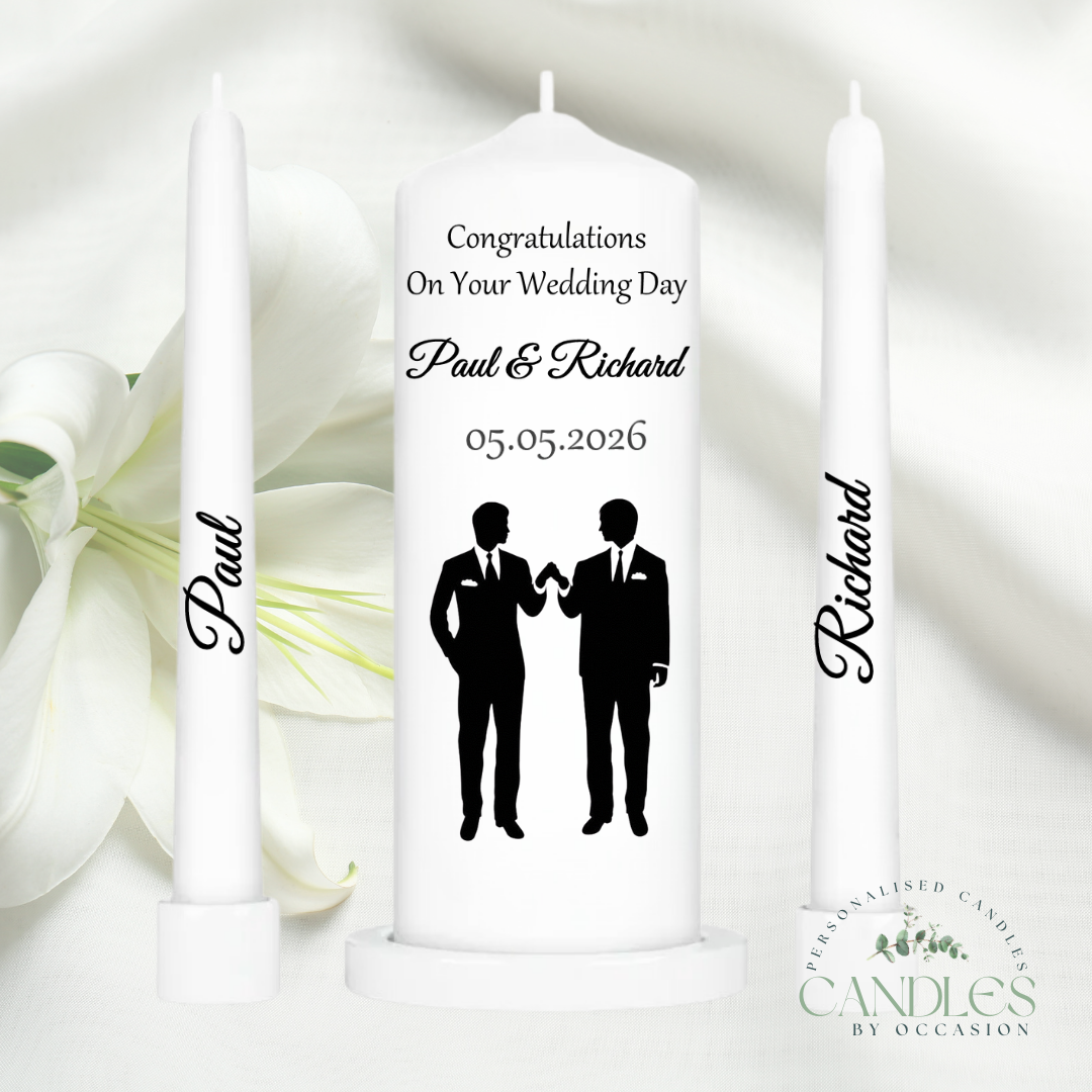 Silhouette Same Sex Wedding Unity Candles