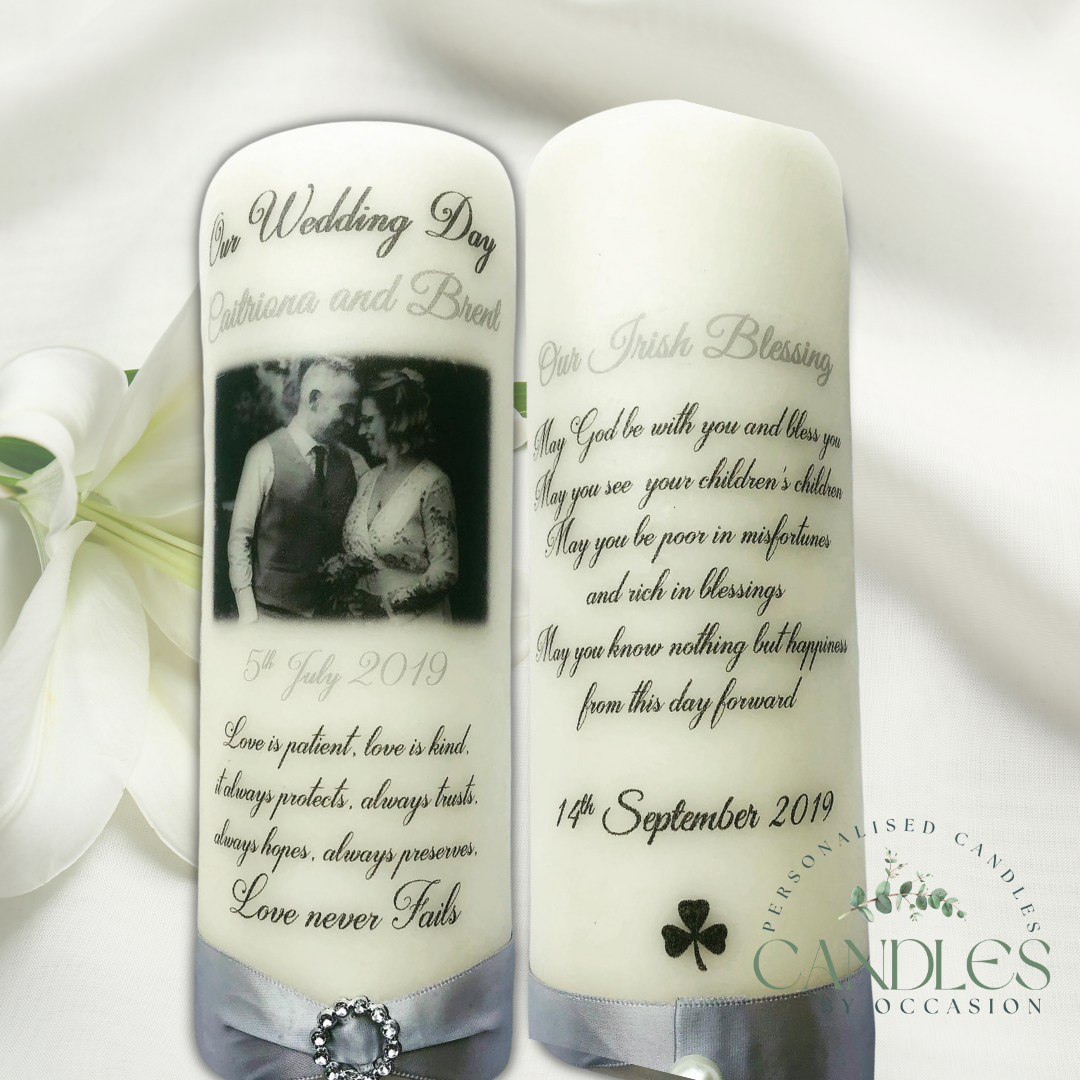 Classic with Photo Wedding Unity Candles - Candles by Occasion