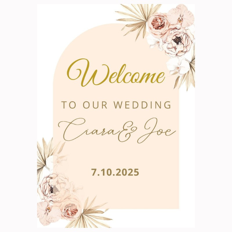 Digital Personalised Wedding Welcome Sign