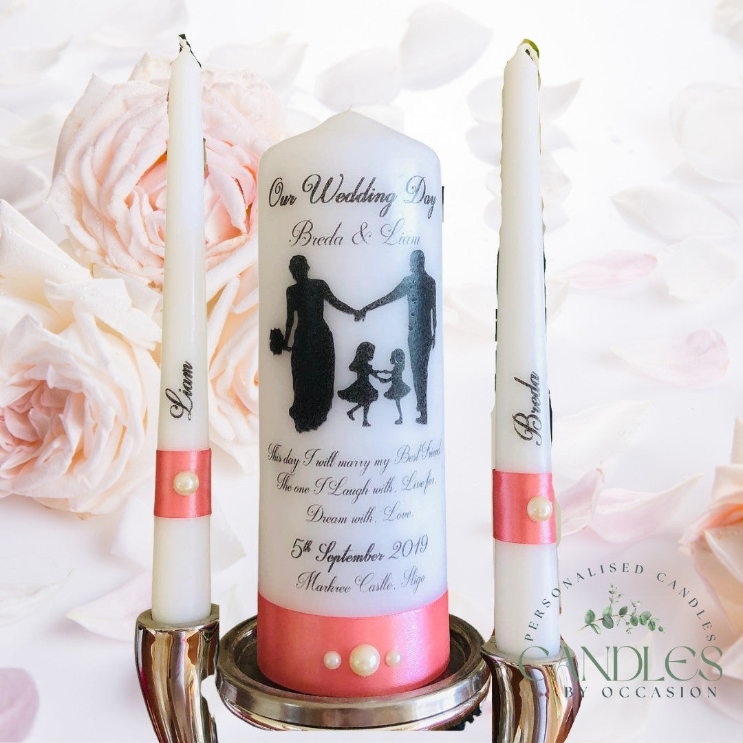 Family Silhouette Wedding Unity Candles - Candles by Occasion