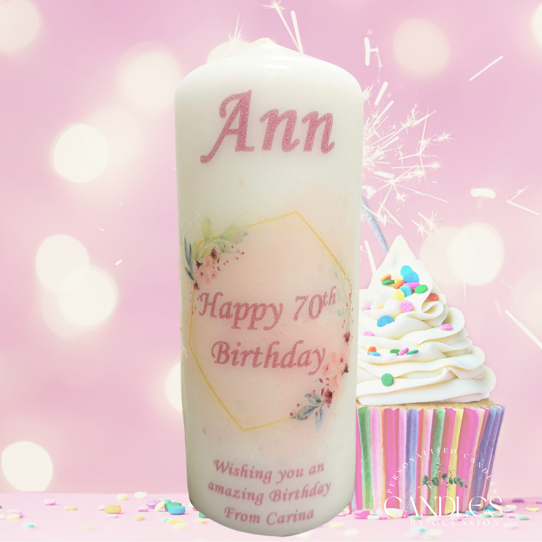 70th Birthday Wishes Candle