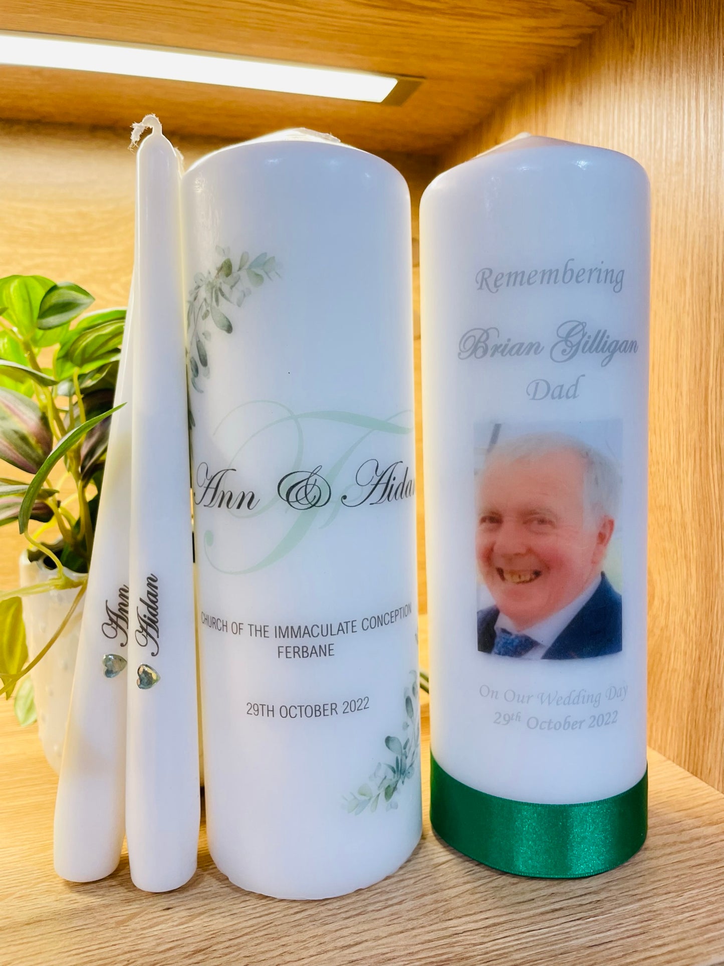 Sage Green Wedding Unity Candles
