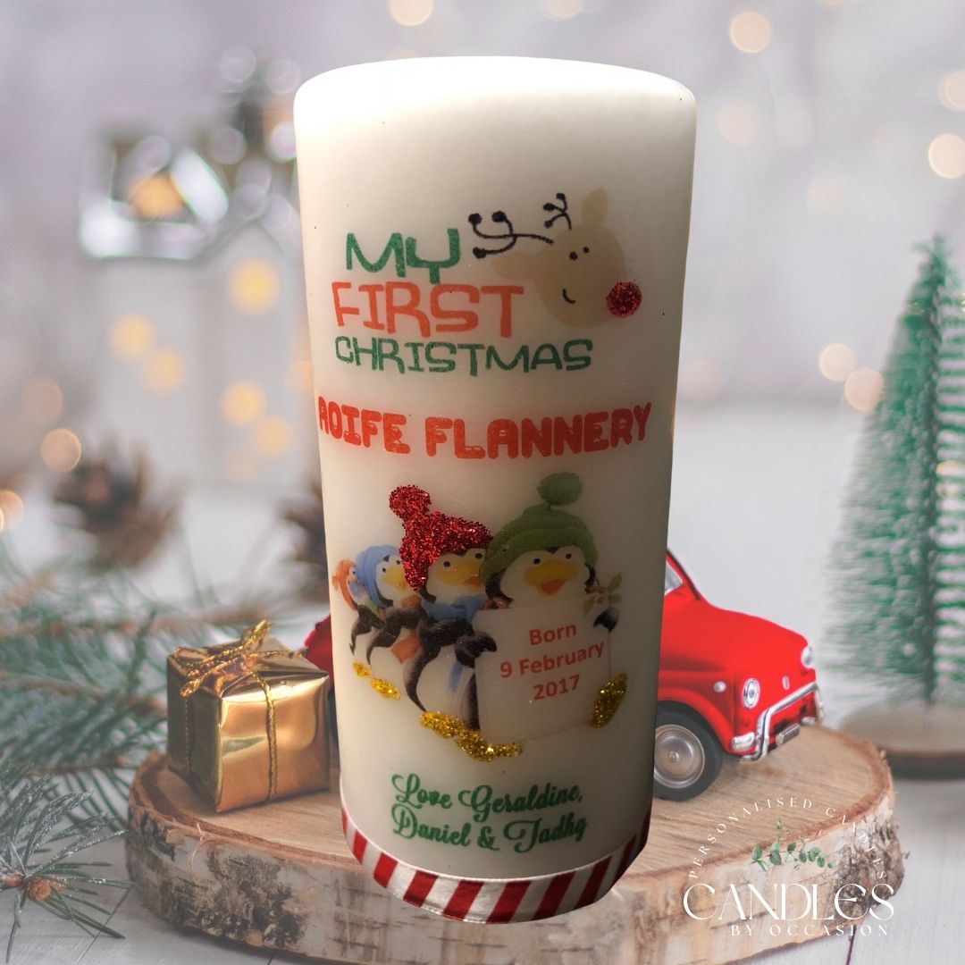 My First Christmas Penguin Candle - Candles by Occasion