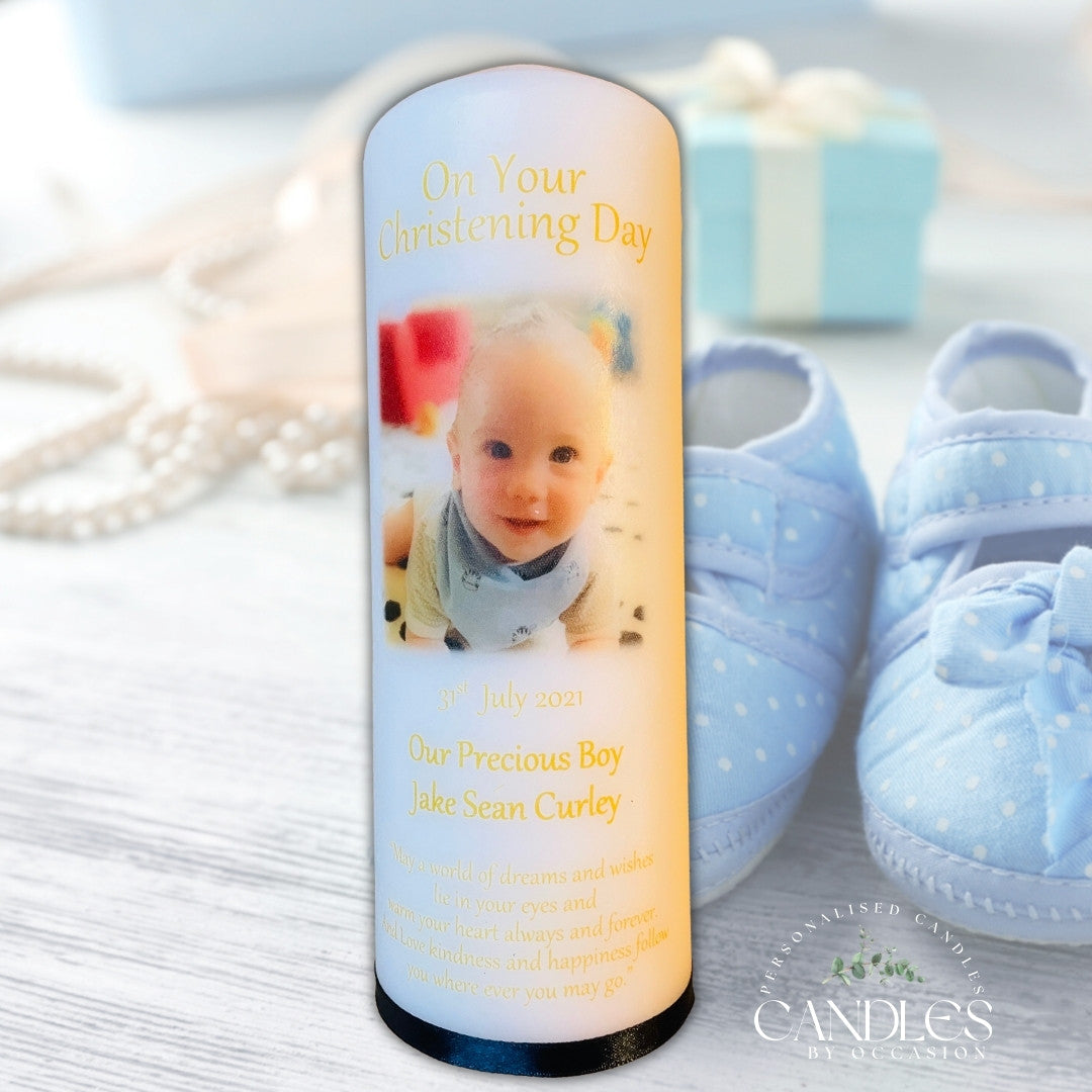 Precious Boy Christening Naming Day Candle - Candles by Occasion