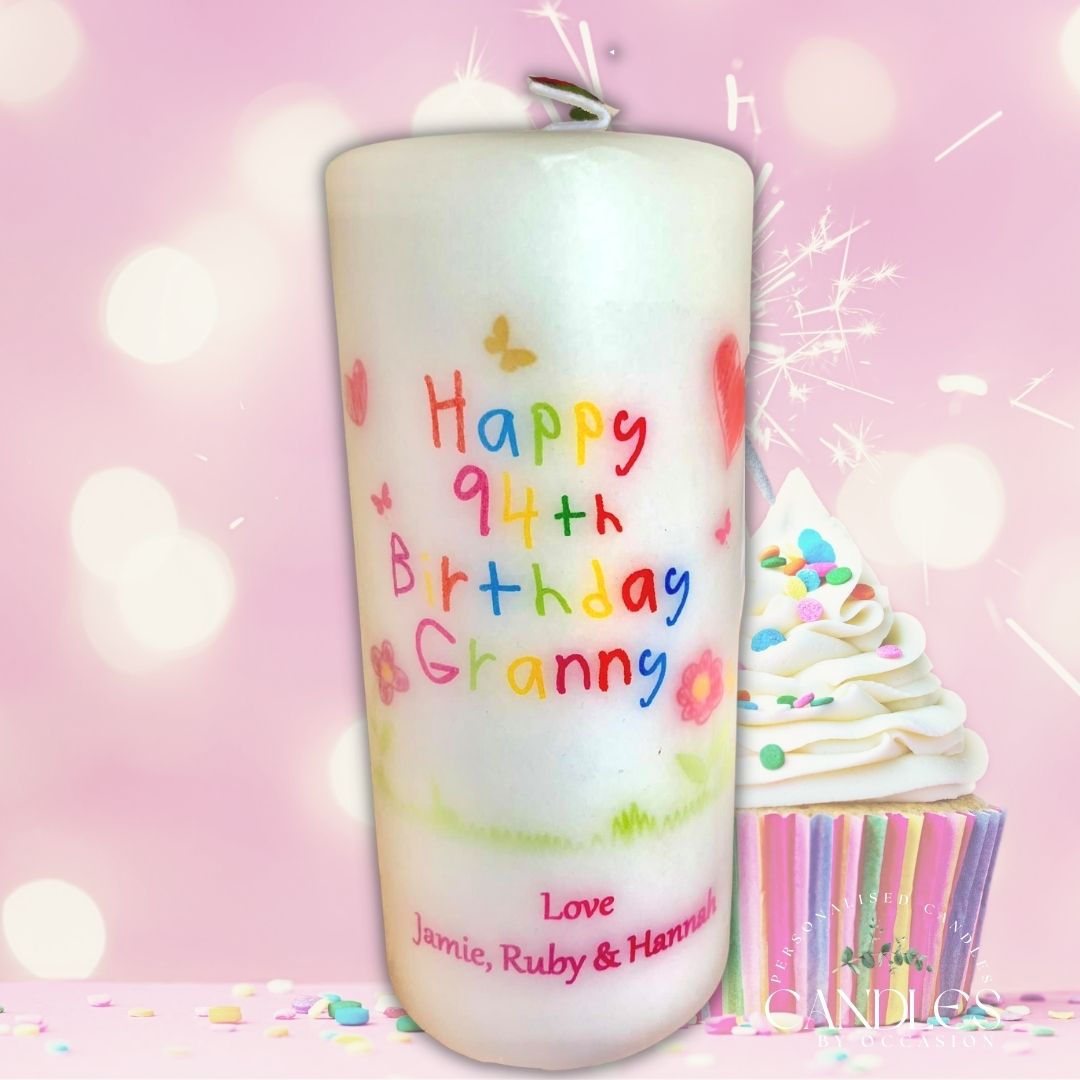 Rainbow Happy Birthday Candle - Candles by Occasion