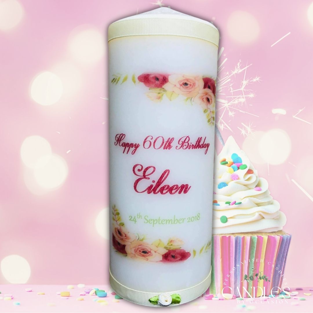 Rose Happy Birthday Candle - Candles by Occasion