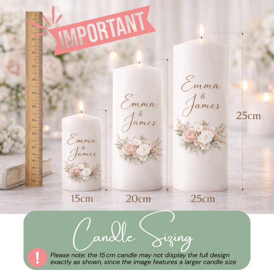 Watercolour Floral 60 Birthday Candle