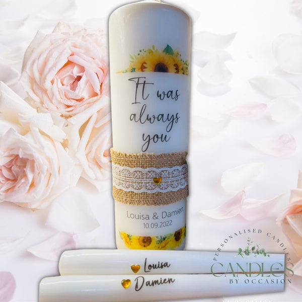 Sunflowers Wedding Unity Candles - Candles by Occasion