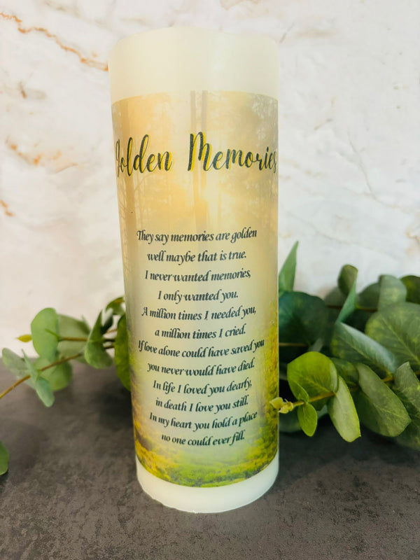 LED FLameless Personalised Memorial Candle