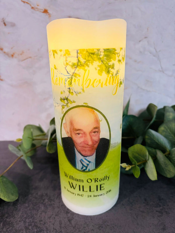 LED FLameless Personalised Memorial Candle