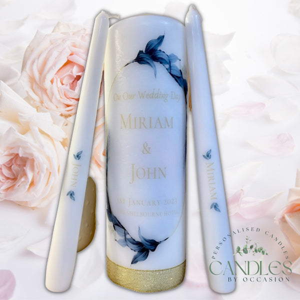 Black Feather Wedding Unity Candles - Candles by Occasion