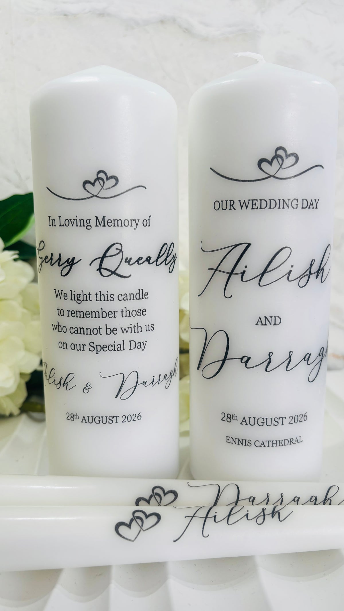 Hearts Entwined Wedding Unity Candles
