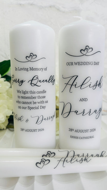 Hearts Entwined Wedding Unity Candles