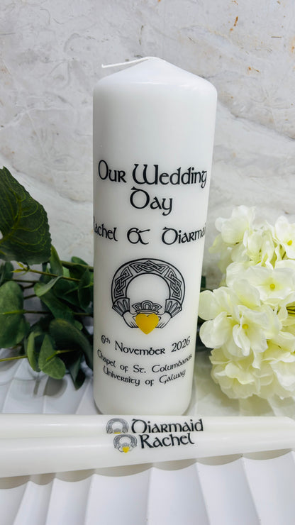 Claddagh Ring Wedding Unity Candles