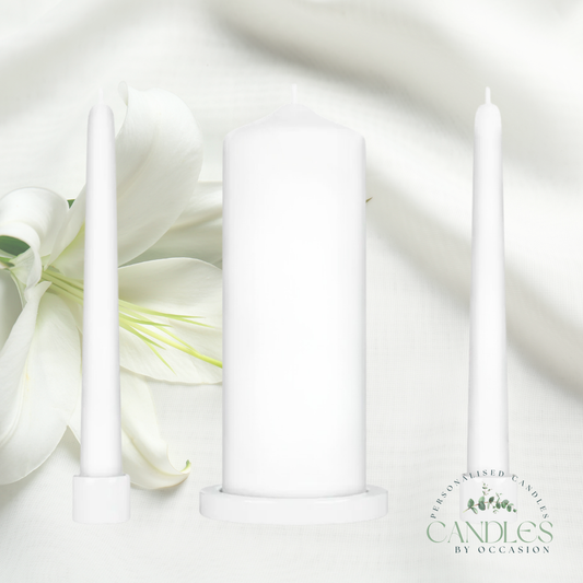 Plain Wedding Unity Candles