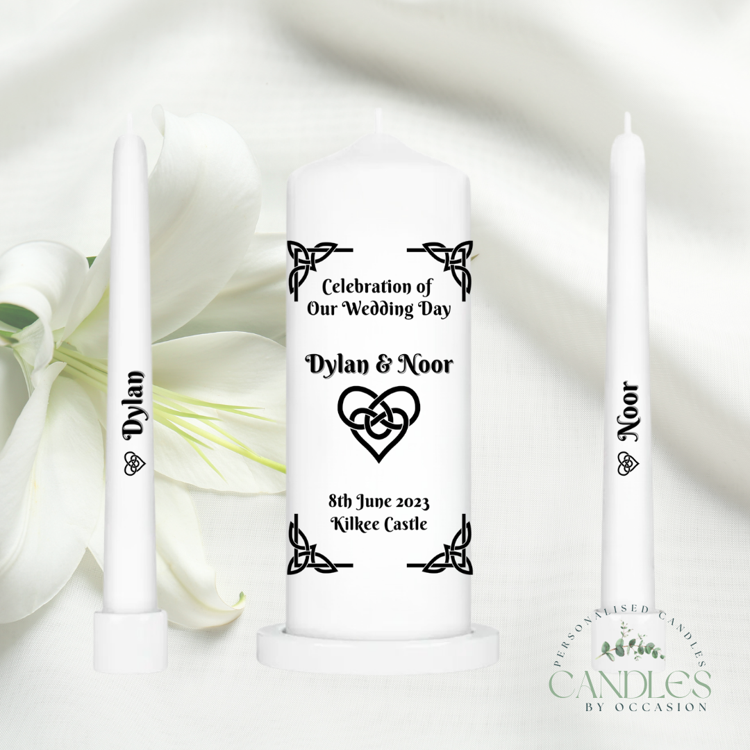 Celtic Corners Wedding Unity Candles