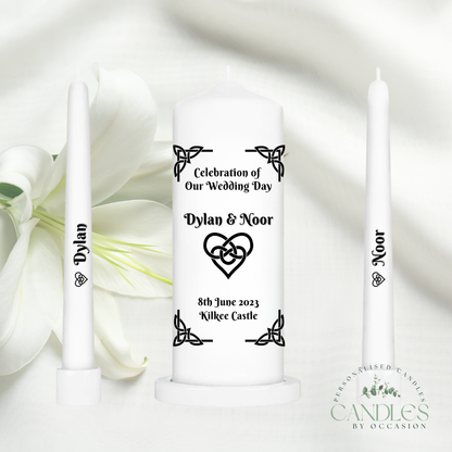 Celtic Corners Wedding Unity Candles