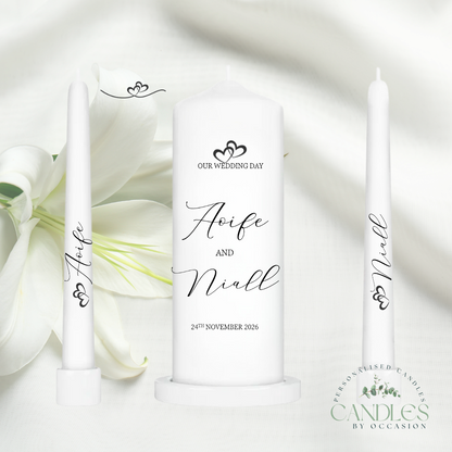 Hearts Entwined Wedding Unity Candles