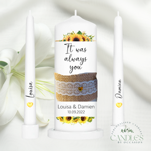 Sunflowers Wedding Unity Candles - Candles by Occasion