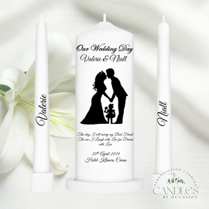 personalised wedding candles