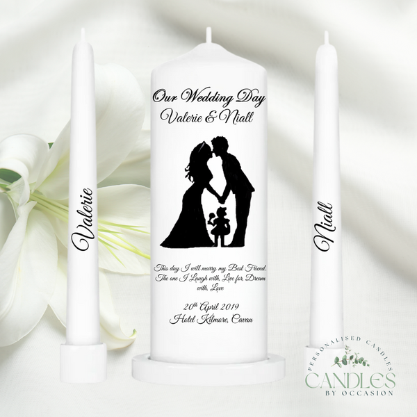 personalised wedding candles
