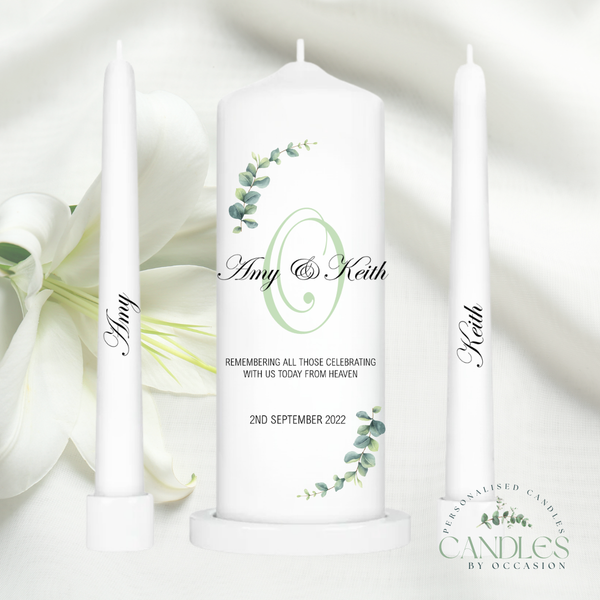 Sage Green Wedding Unity Candles