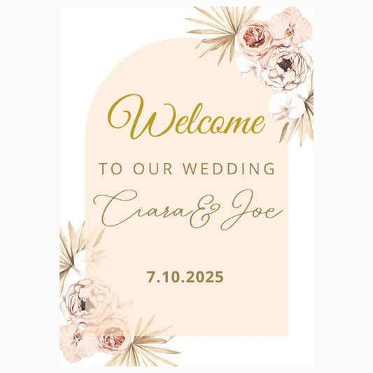 Digital Personalised Wedding Welcome Sign