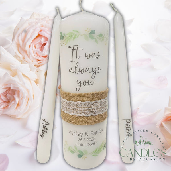 Eucalyptus Wedding Unity Candles - Candles by Occasion