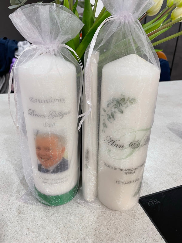 Sage Green Wedding Unity Candles