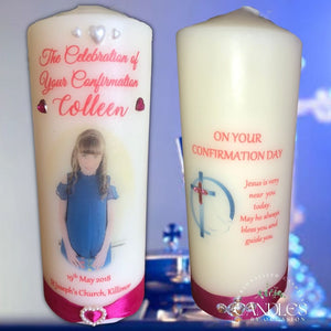 Pearl Confirmation Photo Candle - Candles by Occasion