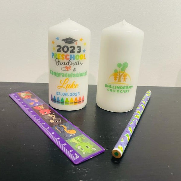 Graduation Candle With School Crest - Candles by Occasion