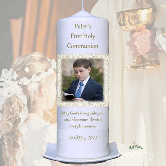 Reading Holy Communion Photo Candle - Candles by Occasion