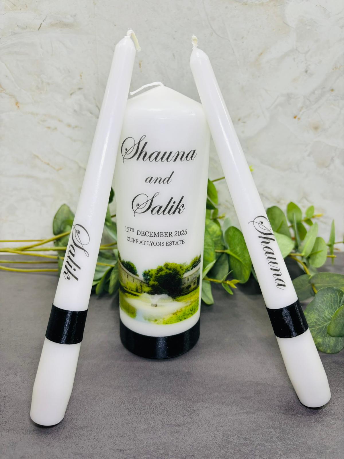 Watercolour Venue Wedding Unity Candles