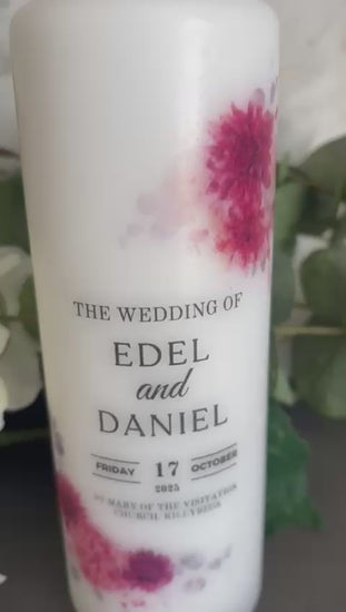 Burgundy Blush Unity Wedding Candles